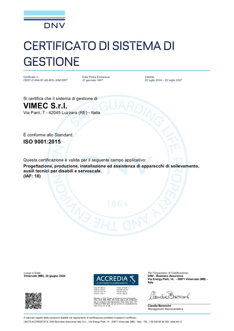 certificazione ISO 9001-2015 scadenza 2027